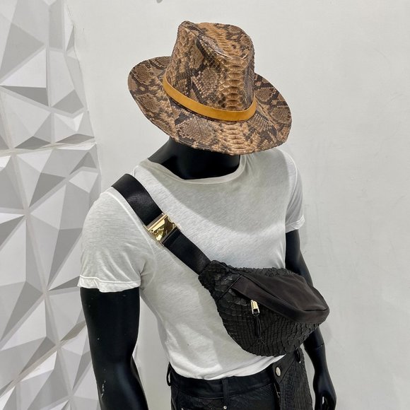 KING Python Leather Hat - Picture 5 of 7